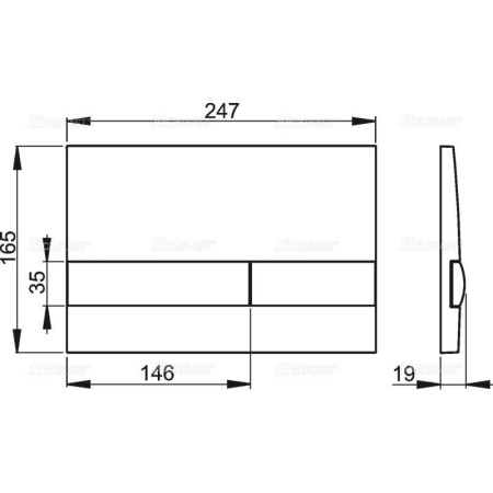 Кнопка управления Alcaplast Белая/черная M1710-8