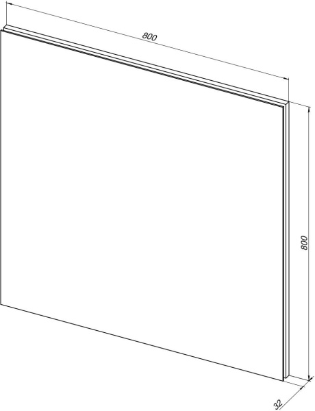 Зеркало Aquanet Гласс 80 белый LED