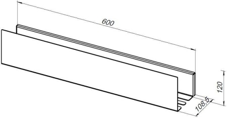 Полка Aquanet Магнум 60x12 белая матовая