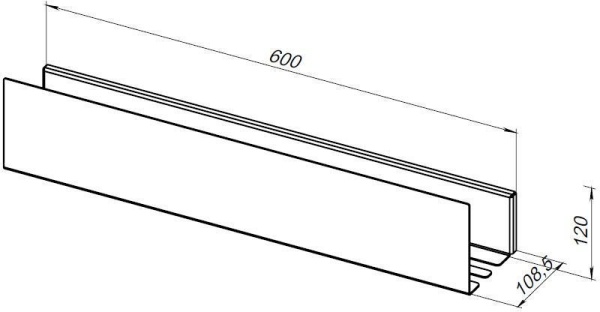 Полка Aquanet Магнум 60x12 белая матовая