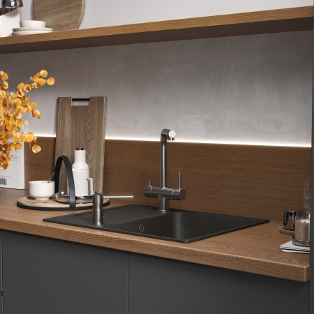 Кухонная мойка Reflection Prima RF0460BL, черный