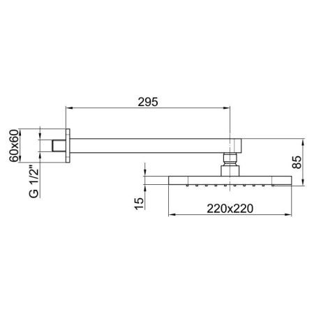 Верхний душ Webert Comfort AC0392015PVC