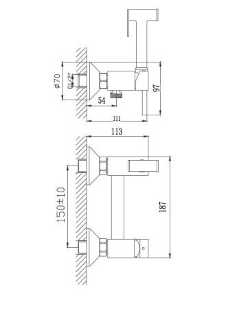Смеситель с гигиеническим душем Haiba HB5510-7