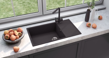 Кухонная мойка Ulgran Quartz Prima 860-07, уголь
