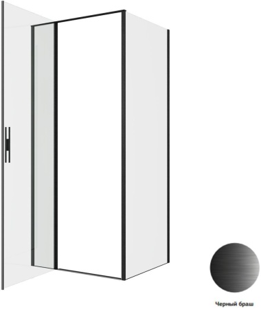 Душевой уголок Allen Brau Priority 90x80 3.31027.BBA + 3.31042.BBA черный браш