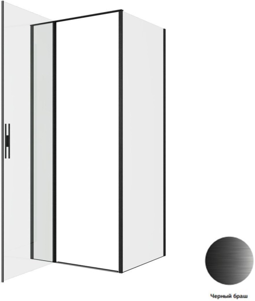 Душевой уголок Allen Brau Priority 90x80 3.31027.BBA + 3.31042.BBA черный браш