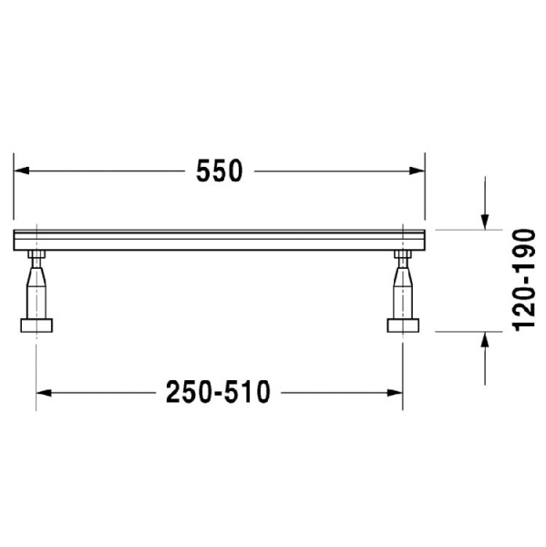 Ножки для ванны Duravit Vero 790100000000000 (2 шт)