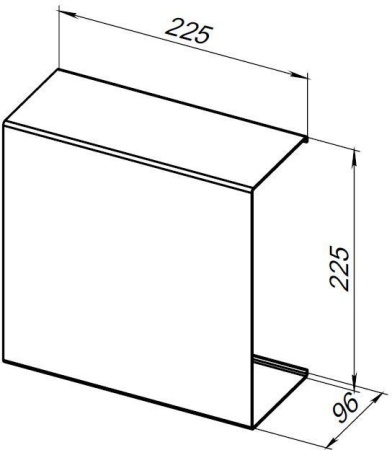 Полка Aquanet Магнум 22.5x22.5 белая, квадрат