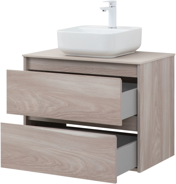 Тумба под раковину Aquanet Nova Lite 75 орех светлый (2 ящика)