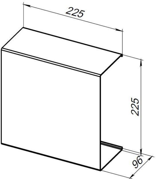 Полка Aquanet Магнум 28x28 черная матовая, квадрат