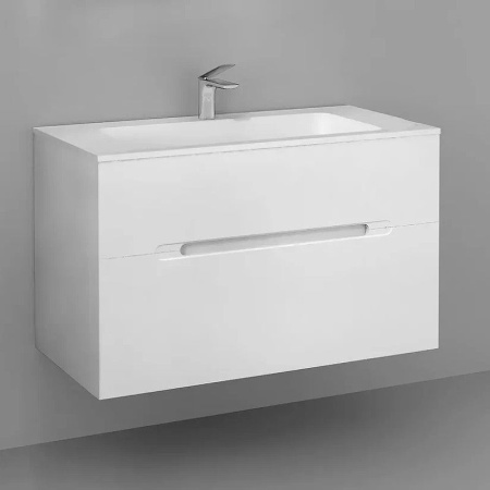 Тумба под раковину Jorno Modul 100 Mоl.01.97/P/W белый глянец