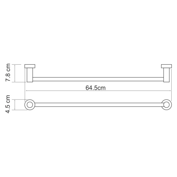 Держатель полотенец одинарный WasserKRAFT Donau K-9430