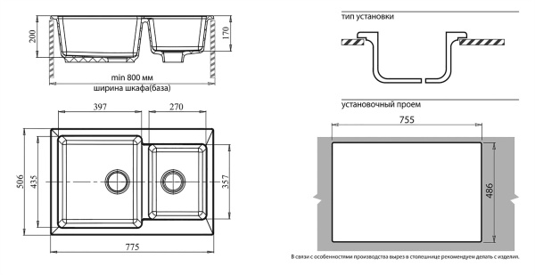 Кухонная мойка GranFest PRACTIK P-780K салатовый