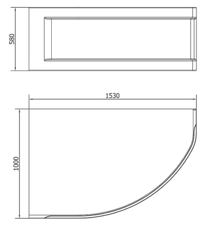 Панель для ванны фронтальная Cersanit KALIOPE 153 универсальная белый, 63363