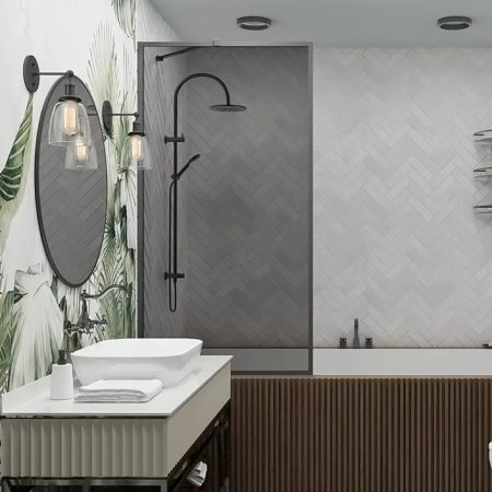 Шторка на ванну Veconi Palau PL-85GR, 900x1500, графит брашинг, стекло тонированное