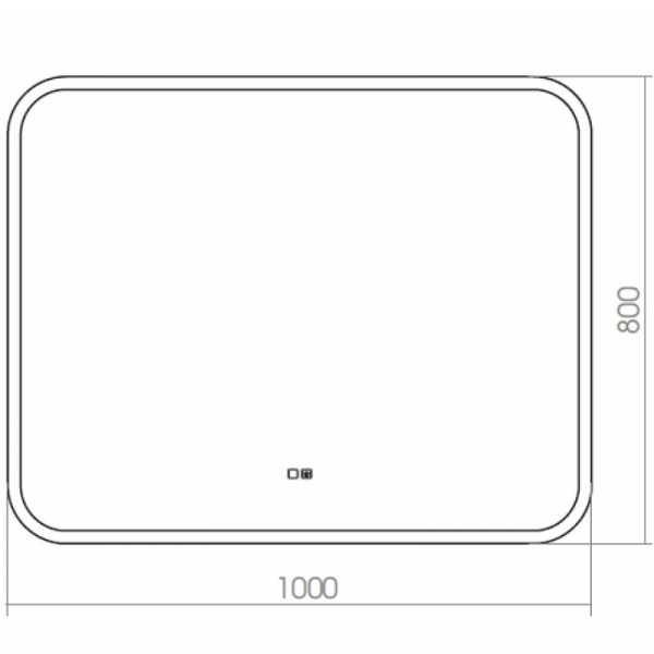 Зеркало Silver Mirrors Stiv 1000x800 ФР-00001937 со встроенным светильником, сенсорный выключатель, подогрев