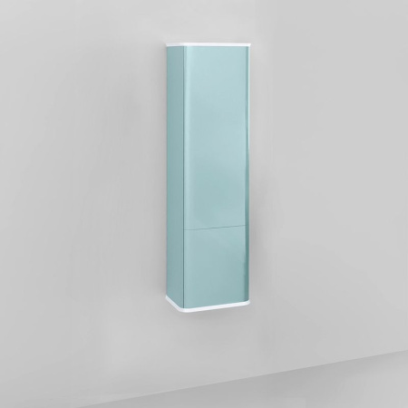 Шкаф-пенал для ванной Jorno Pastel 125 Pas.04.125/P/BL бирюзовый