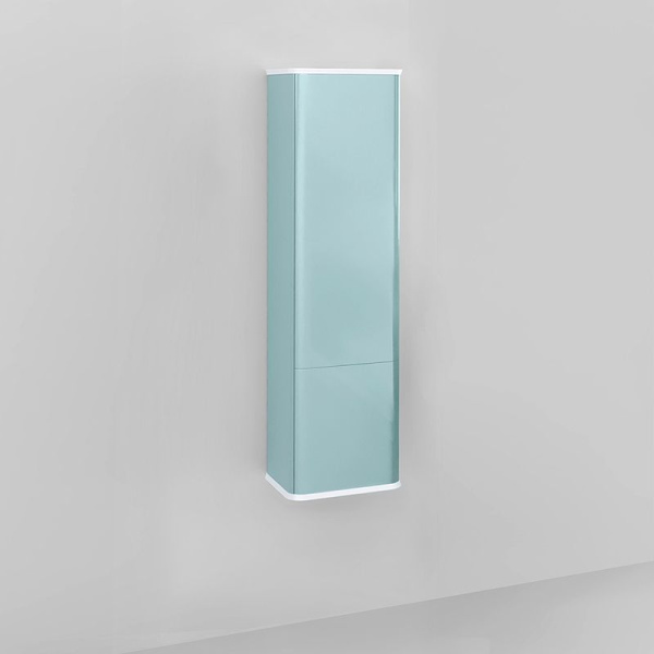 Шкаф-пенал для ванной Jorno Pastel 125 Pas.04.125/P/BL бирюзовый