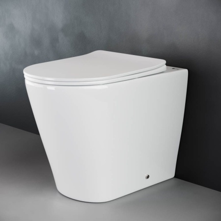 Напольный приставной унитаз Ceramicanova Highlight Rimless, Белый, CN1812