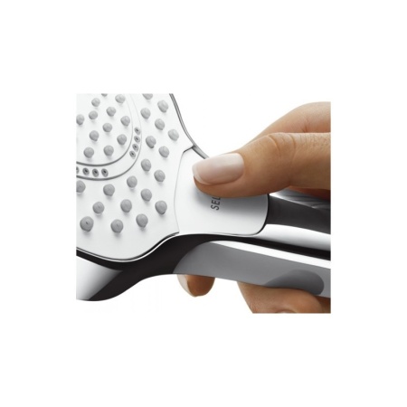Hansgrohe Croma Select E Душевой набор Vario EcoSmart 9 л/мин со штангой 65 см хром-белый матовый 26583400
