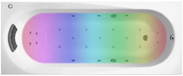 Гидро-аэромассажная акриловая ванна с хромотерапией Lavinia Boho Biore 36020HAC 160х70
