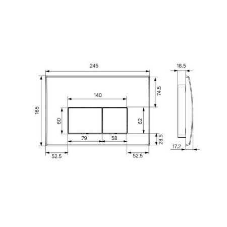 Комплект 2 в 1: инсталляция и клавиша смыва Iddis Optima Home OPH00GCi32K клавиша OPH10G0i77