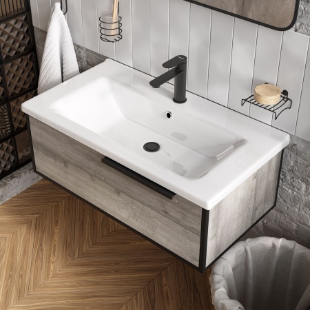 Смеситель для раковины STWORKI Сортланд S10010BK матовый черный