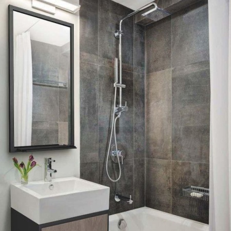 Зеркало Silver Mirrors Bronks-light 500x900 ФР-1746 с полочкой, металлический профиль