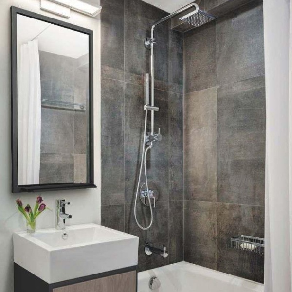 Зеркало Silver Mirrors Bronks-light 500x900 ФР-1746 с полочкой, металлический профиль