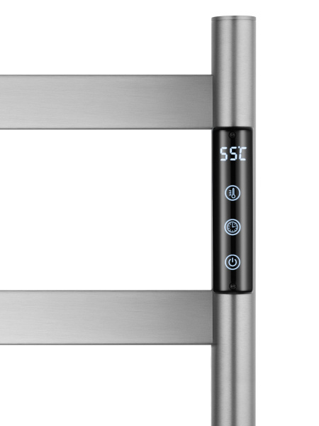 Полотенцесушитель электрический напольный WONZON & WOGHAND, Брашированный никель (WW-A406-BR)