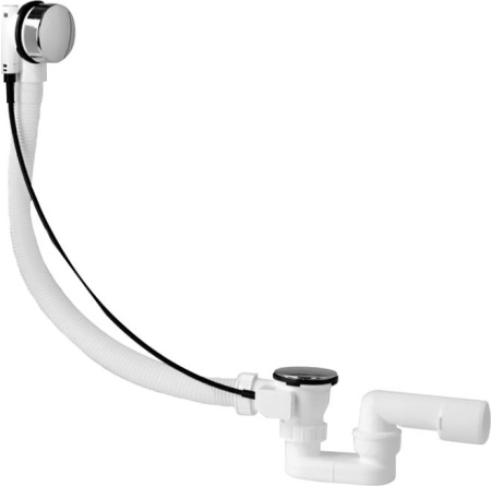 Полуавтоматический слив-перелив для ванны PlastBrno EVSC150 Chrome 40/50, L=61 см