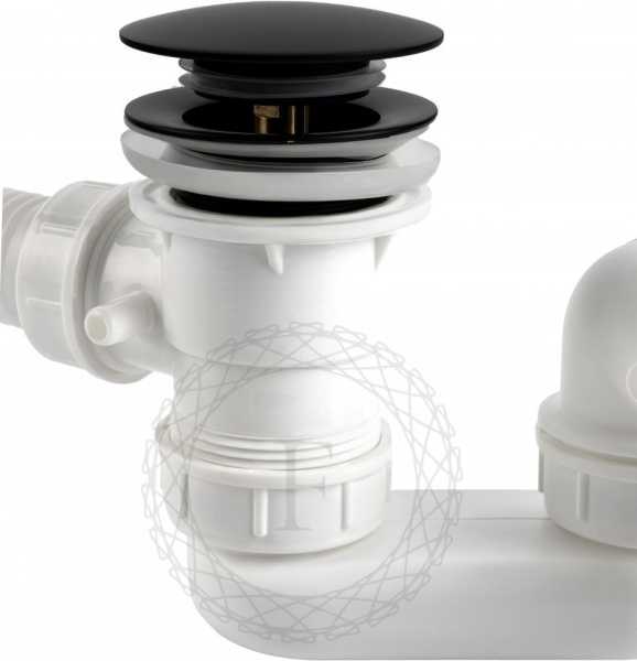 Сифон для ванны автоматический FILARETE FL90 (Черный матовый)