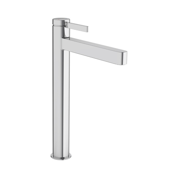 Hansgrohe Finoris Смеситель для раковины однорычажный 110 со сливным клапаном Push-Open белый матовый 76070700