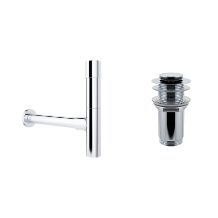 Комплект 3 в 1 Lavinia Boho Bathroom Sink 21520025: накладная фарфоровая раковина 54 см, металлический сифон, донный клапан