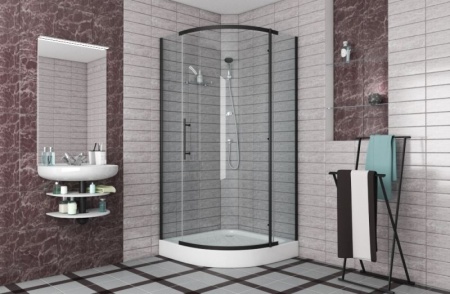 Душевой уголок BRAVAT BLACKLINE BS090.1110A