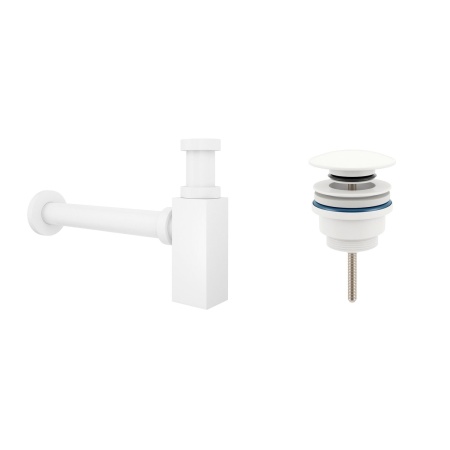 Комплект 3 в 1 Lavinia Boho Bathroom Sink 21520673: накладная фарфоровая раковина 50.5 см, металлический сифон, донный клапан