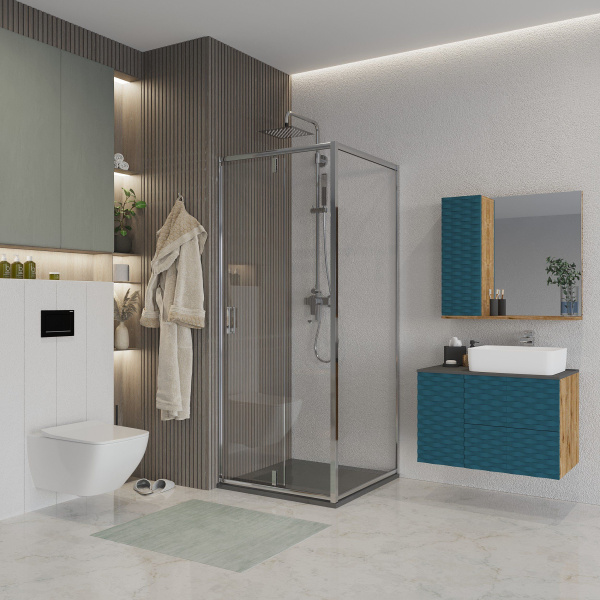 Душевое ограждение Niagara Nova NG-63-9A-A90 90x90x195 квадрат, дверь распашная