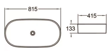 Раковина керамическая (накладная)  SantiLine SL-1079