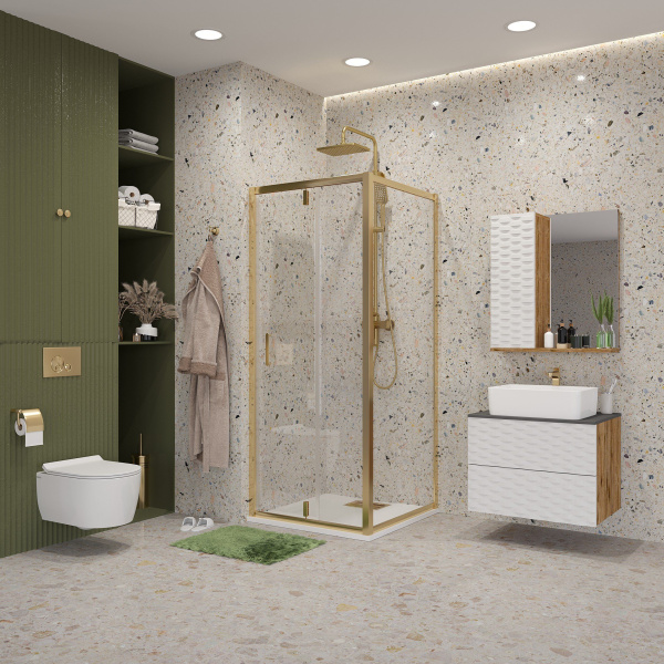 Душевое ограждение Niagara Nova NG-43-11AG-A110G 110x110x190 квадрат, дверь распашная