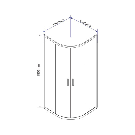 Душевой уголок Vincea Garda VSQ-1G100CH, 1000*1000, хром, стекло шиншилла