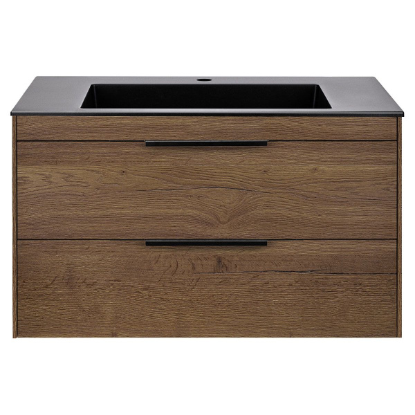 Тумба под раковину Vincea Chiara 2D 800 подвесная, 2 выкатных ящика soft-close, T.Oak