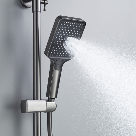 Душевая система Shevanik S4536T, оружейная сталь