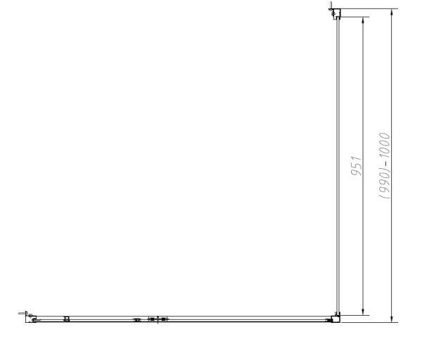 Душевой уголок Слим-Н (Slim-N) VSR-4SNP1010CLB, 1000*1000, черный, стекло прозрачное