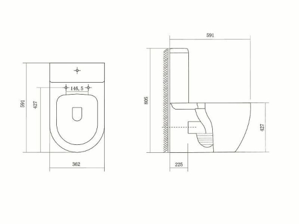 Унитаз -компакт Aquatek ОБЕРОН безободковый AQ1273S-00