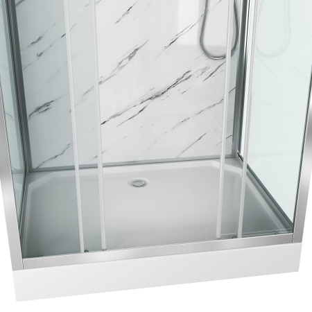 Душевая кабина Niagara Luxe NG-7772QM 120x90х210, низкий поддон, стенки мрамор