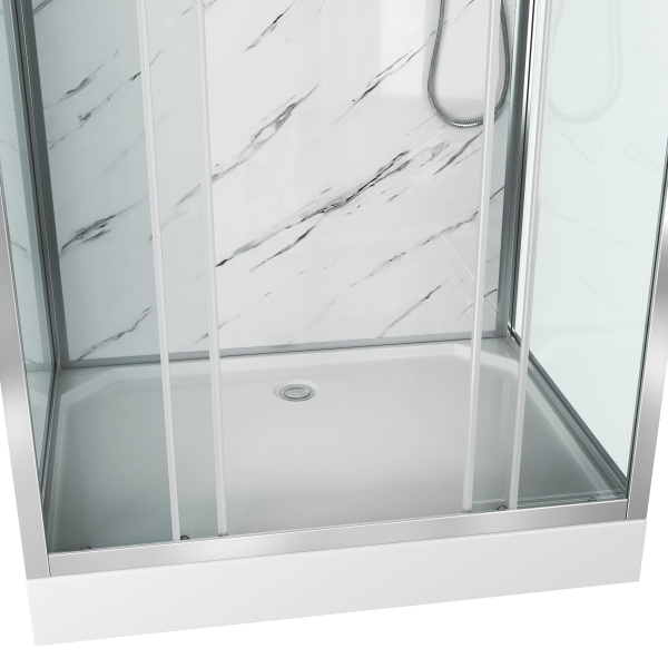 Душевая кабина Niagara Luxe NG-7772QM 120x90х210, низкий поддон, стенки мрамор