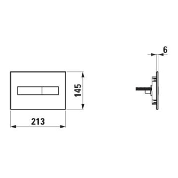 Laufen INEO HORIZON Клавиша смыва, цвет: черный матовый 9.0011.1.716.000.1