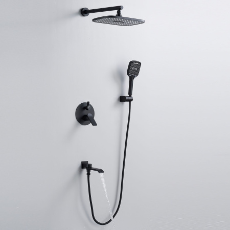 Душевая система встраиваемая Shevanik S4135H, черный