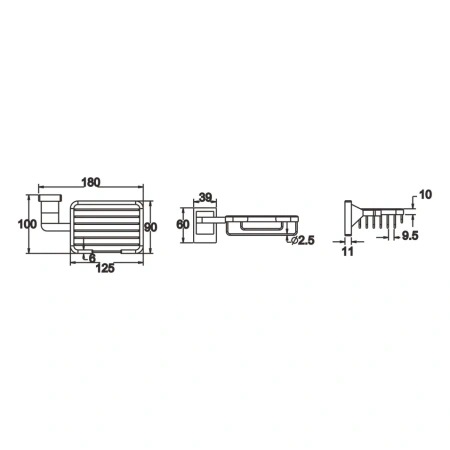 Мыльница Rose RG1604, хром