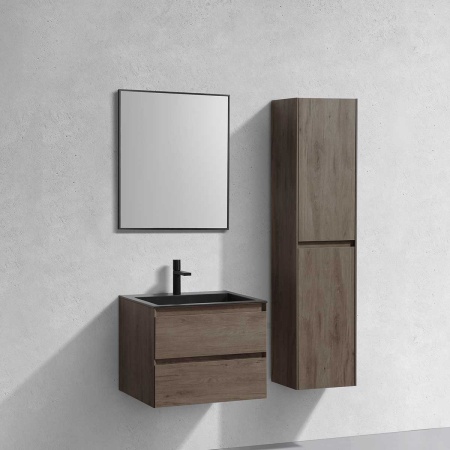Тумба под раковину Vincea Luka 600 подвесная, 2 выкатных ящика soft-close, R.Oak